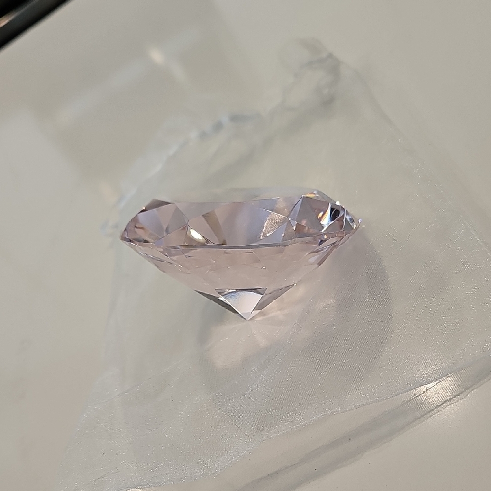 Light Pink Glass Paperweight